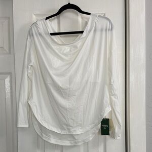 Halara One Shoulder Long Sleeve Thumb Hole Curved Hem